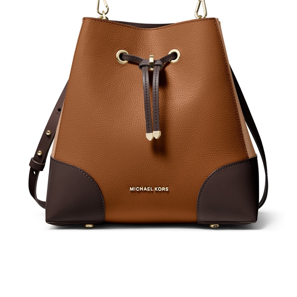 Michael Kors Tan and Brown Leather Shoulder Bag